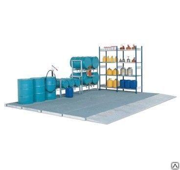 Сточный настил BZ 19. 19 с поддоном 140 л,   1860 х 1860 х 80 мм